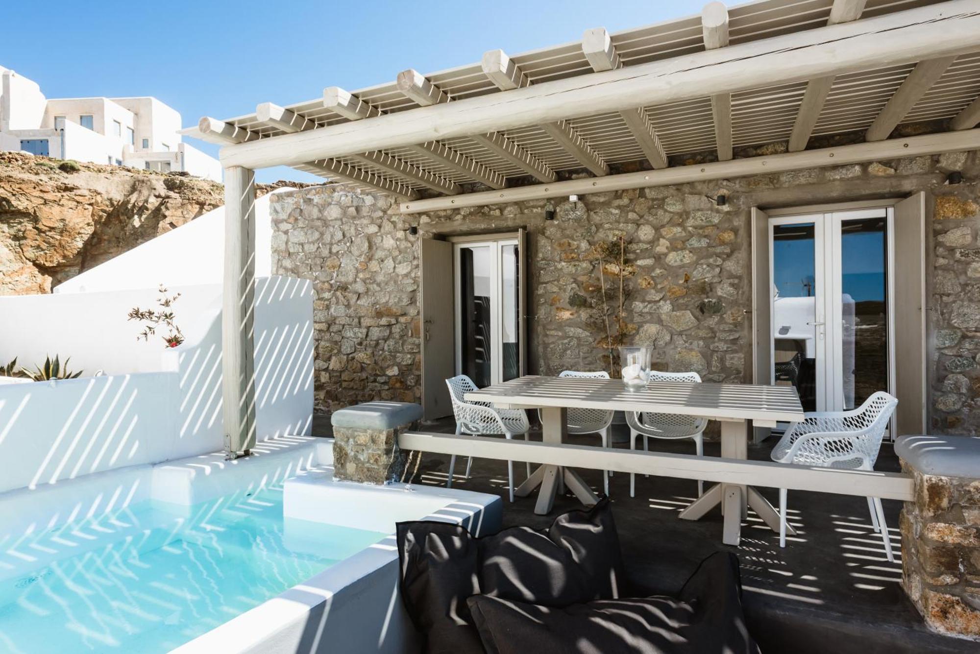 Sea Rock & Sky Private Mykonos Residence Merchia Beach Zewnętrze zdjęcie