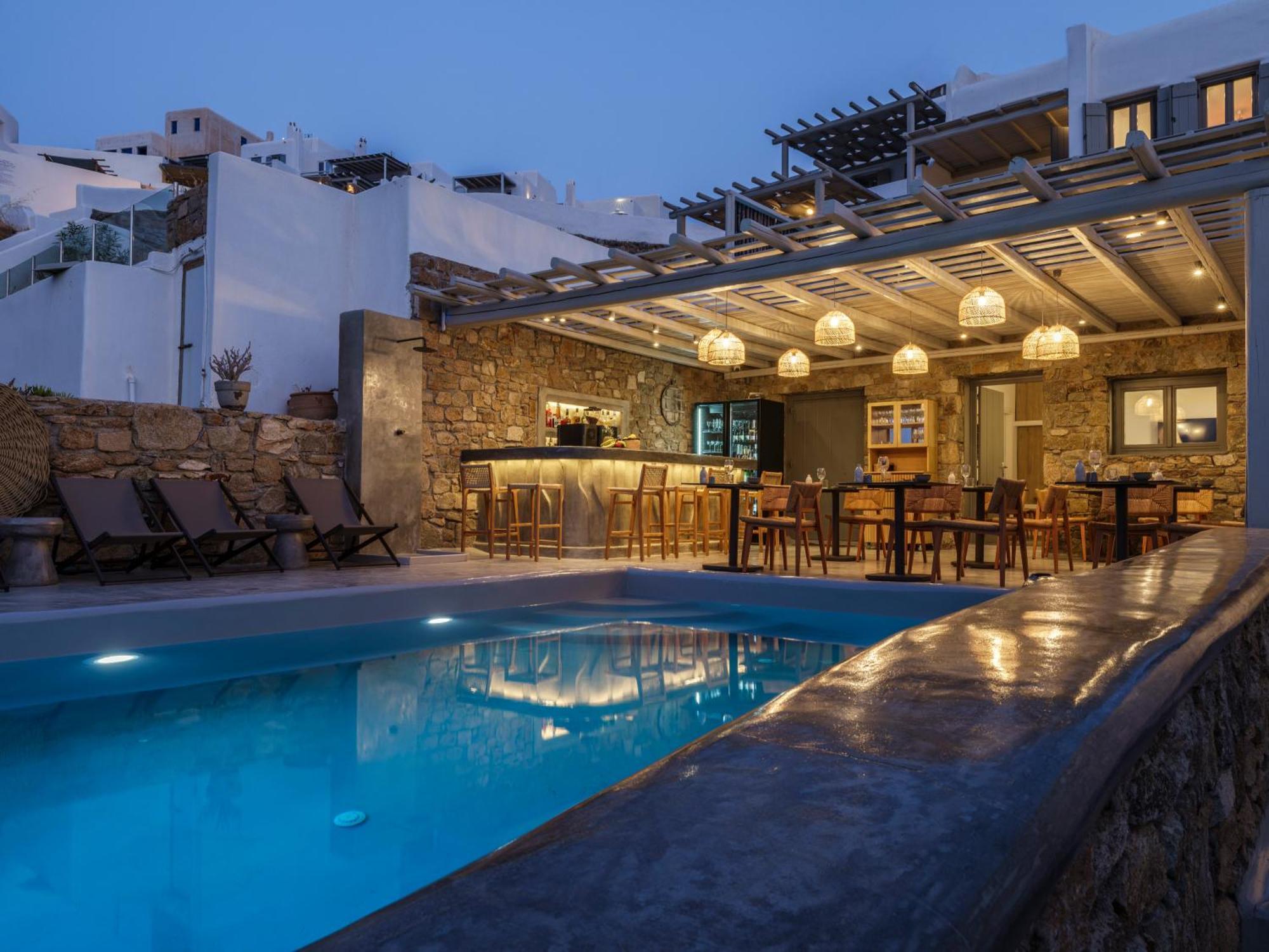 Sea Rock & Sky Private Mykonos Residence Merchia Beach Zewnętrze zdjęcie