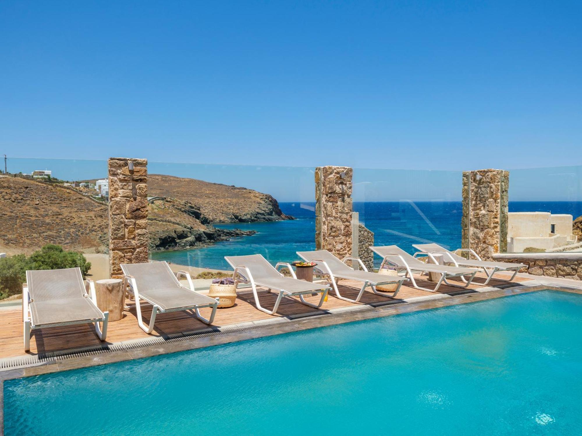 Sea Rock & Sky Private Mykonos Residence Merchia Beach Zewnętrze zdjęcie