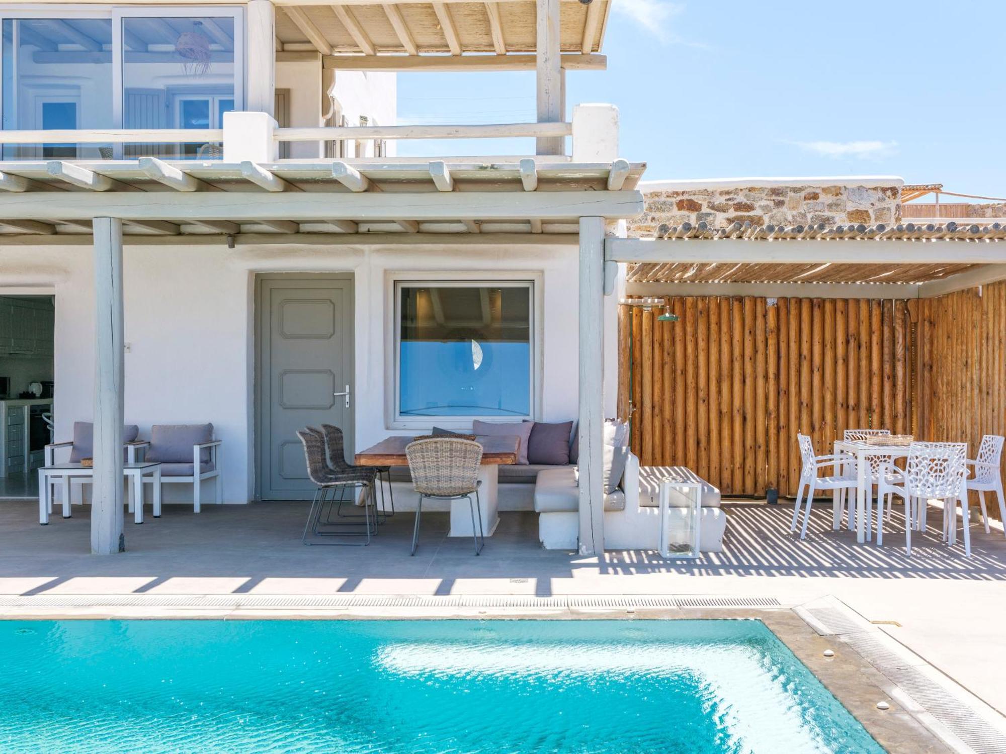 Sea Rock & Sky Private Mykonos Residence Merchia Beach Zewnętrze zdjęcie