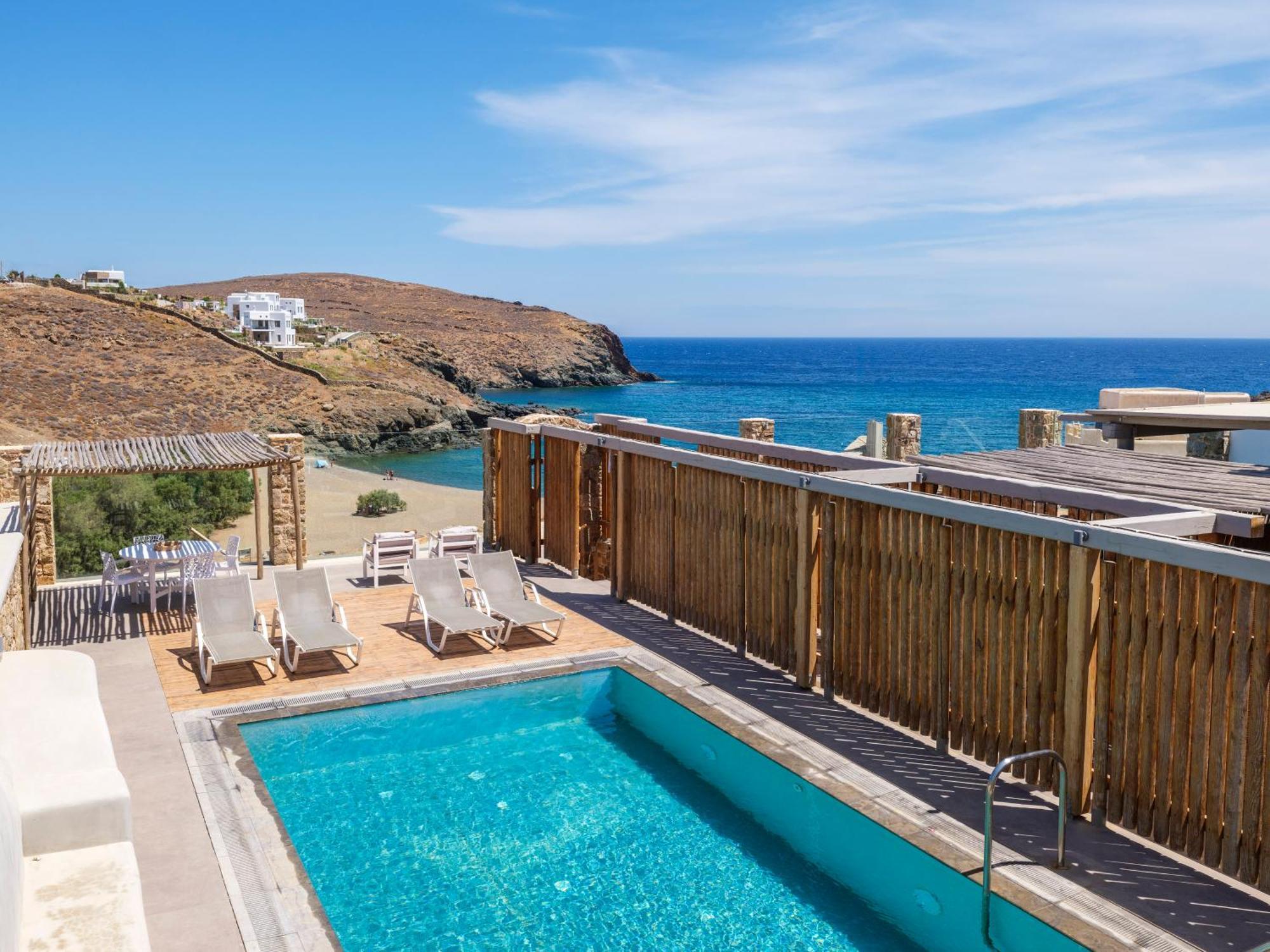 Sea Rock & Sky Private Mykonos Residence Merchia Beach Zewnętrze zdjęcie