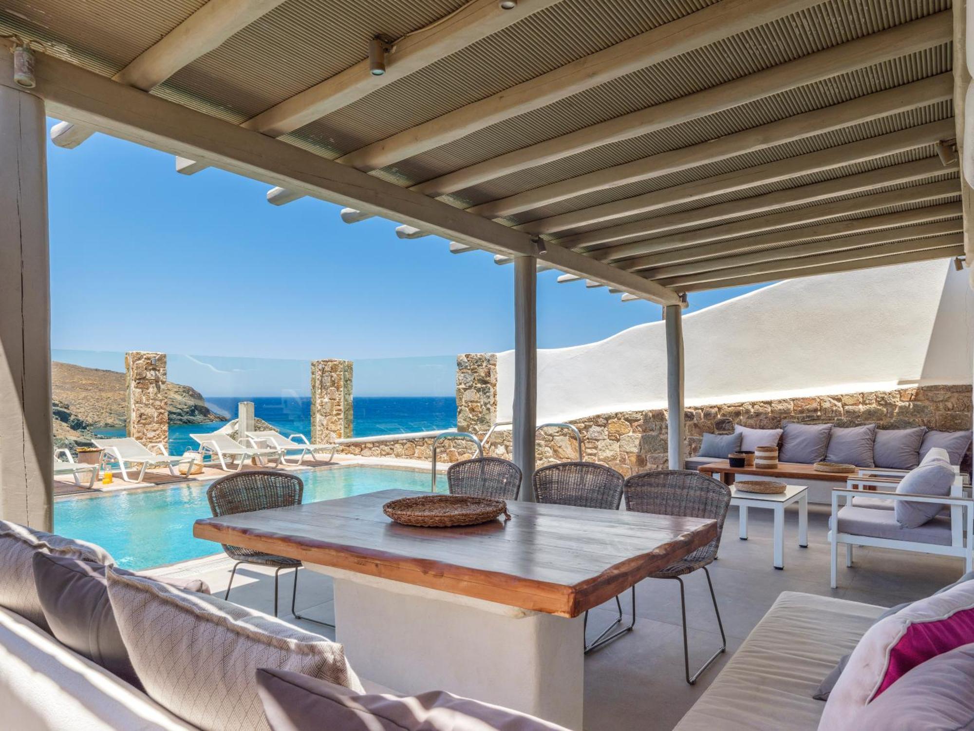 Sea Rock & Sky Private Mykonos Residence Merchia Beach Zewnętrze zdjęcie
