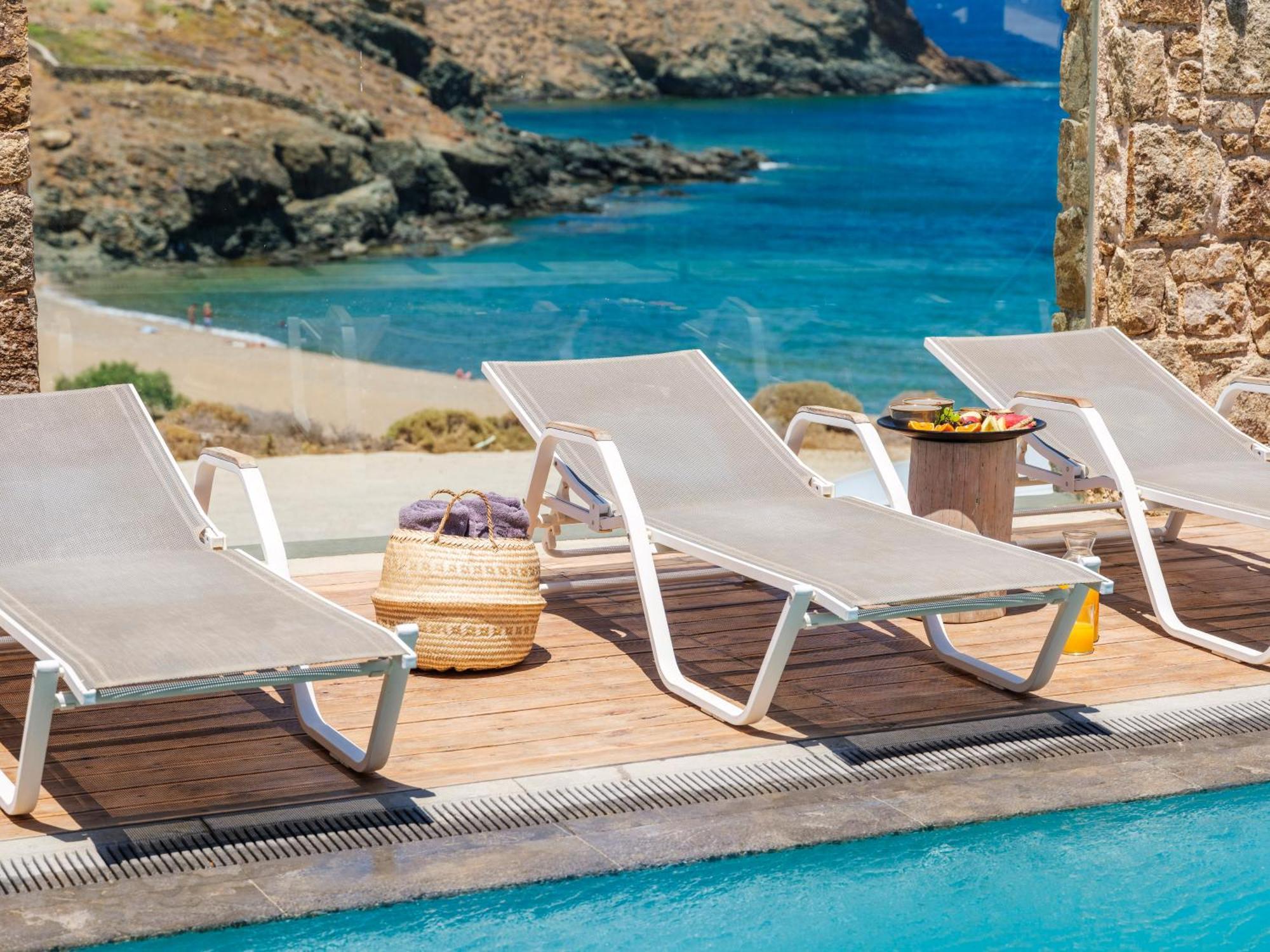 Sea Rock & Sky Private Mykonos Residence Merchia Beach Zewnętrze zdjęcie